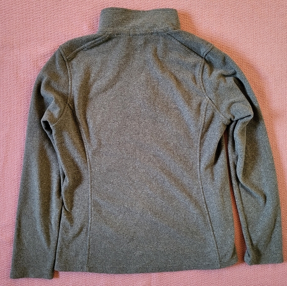 The North Face Gray Women’s  Fleece Sweater Large Warm Layer 1/4 Zip Long Sleeve - Picture 6 of 8